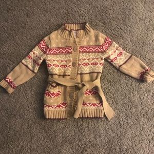 Belted Button-down Cardigan